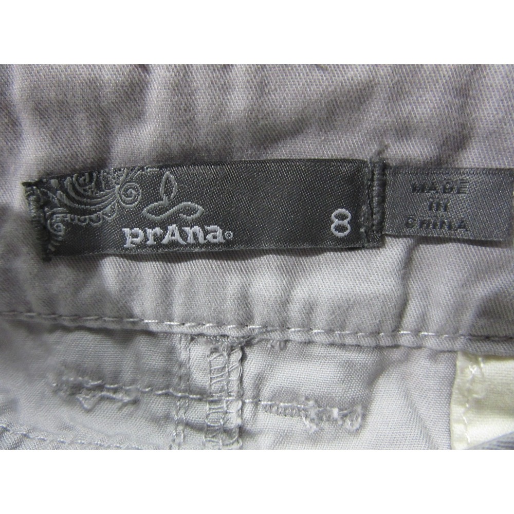 PrAna Skirt Women 8 Gray Mini Breathe Utility Cargo Pockets Outdoor Cinched Hem - Picture 4 of 16